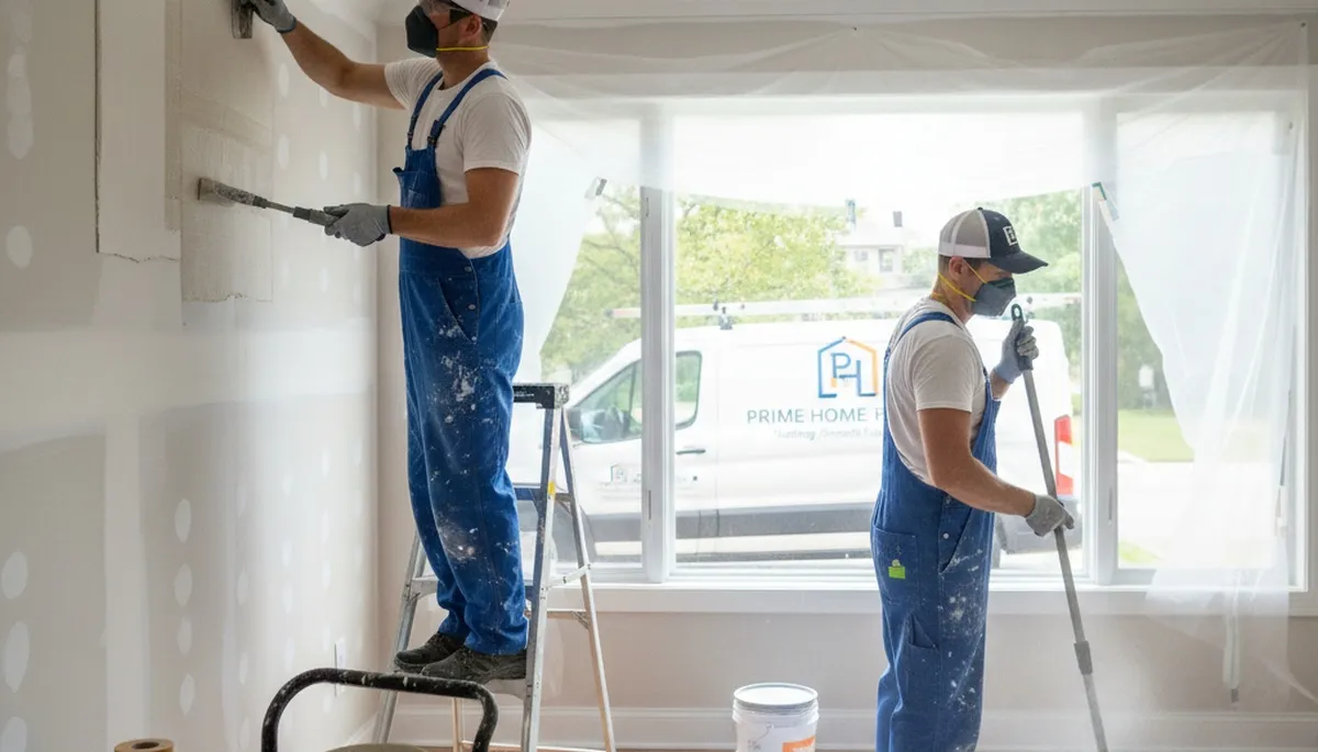 Professional drywall repair and wall restoration in Warwick, RI home by expert local painters