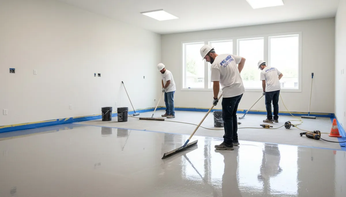 Professional epoxy floor coating in Warwick RI garage by local house-painting experts