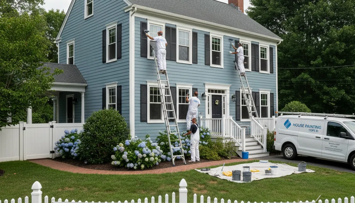 Professional house painters providing exterior painting services in Warwick RI homes