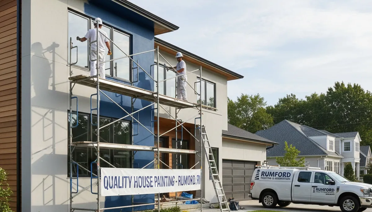 House painting service in Warwick, RI by Warwick Painter for residential exterior repainting