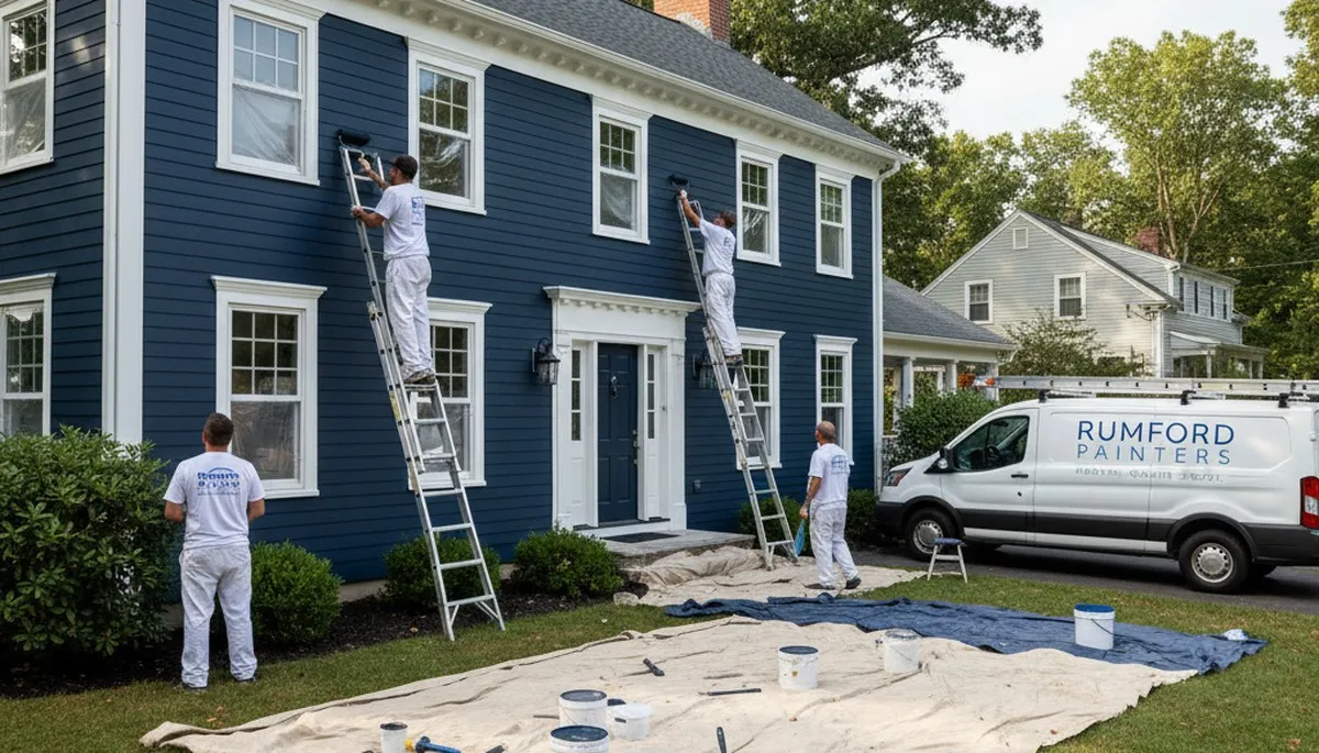 House painting crew in Warwick, RI providing professional residential painting services