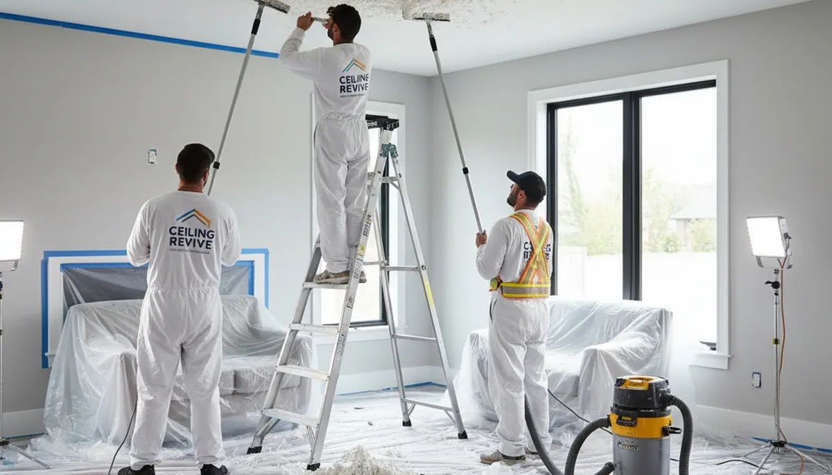 Professional popcorn ceiling removal and refinishing in Warwick, RI home interior