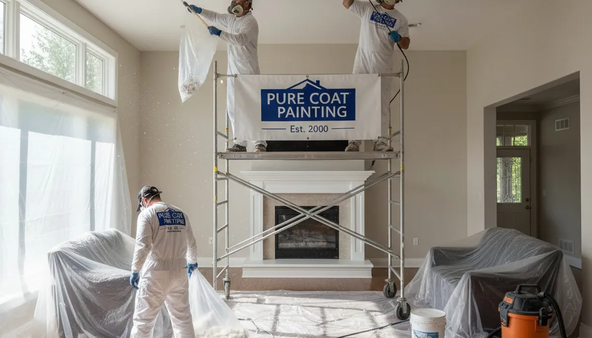 Professional popcorn ceiling removal and refinishing in Warwick, RI home interior