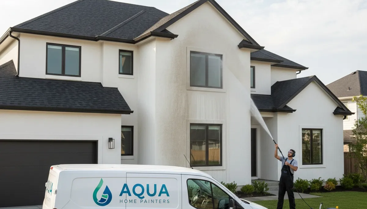 Professional pressure cleaning restoring home siding in Warwick, RI by expert house painters
